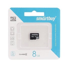 Карта памяти MicroSDHC 8GB (Class 4) Smart Buy без адаптера