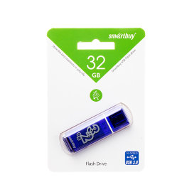 Флэш накопитель USB 32Gb Smart Buy Glossy (USB 3.0) (синяя)