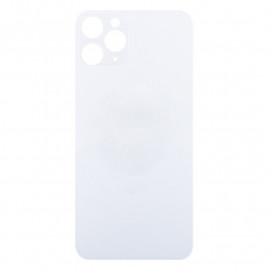Задняя крышка Apple iPhone 11 Pro (стекло, широкий вырез под камеру) (белая)