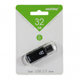 Флэш накопитель USB 32GB Smart Buy V-Cut (черный)