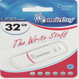 Флэш накопитель USB 32Gb Smartbuy Crown (белая)