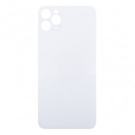 Задняя крышка Apple iPhone 11 Pro Max (стекло, широкий вырез под камеру) (белая)