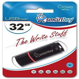 Флэш накопитель USB 32Gb Smartbuy Crown (черная)