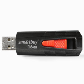 Флэш накопитель USB 16Gb Smart Buy IRON (черно - красный)